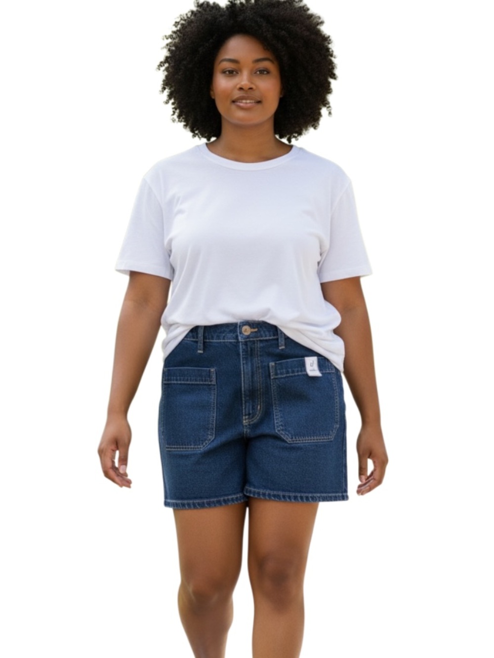 Time and Tru Dark Blue Denim Jean Shorts